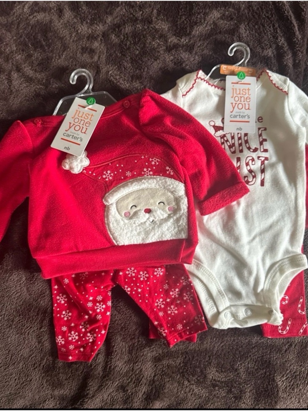Carters 2 pc Baby Girl Christmas 2 piece sets. Includes both sets of 2